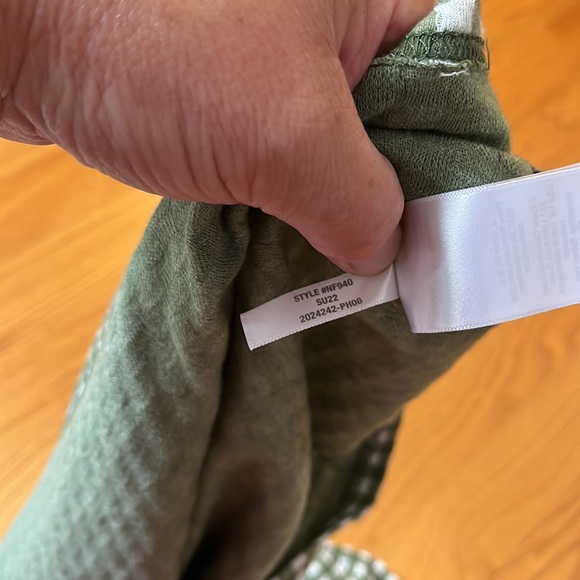 Madewell Green Gingham Check Jacquard Puff Sleeve Minidress Size XL NF940 - Picture 7 of 11